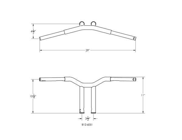 Burly Brand Dominator T-Bars With Pullback