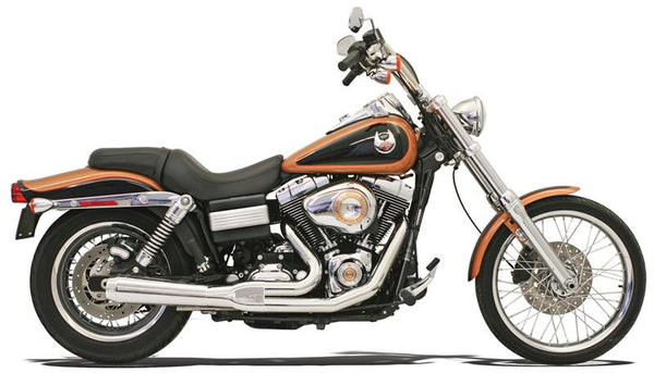 BASSANI XHAUST Chrome Short Road Rage 2 Into 1 for '06-'17 Dyna