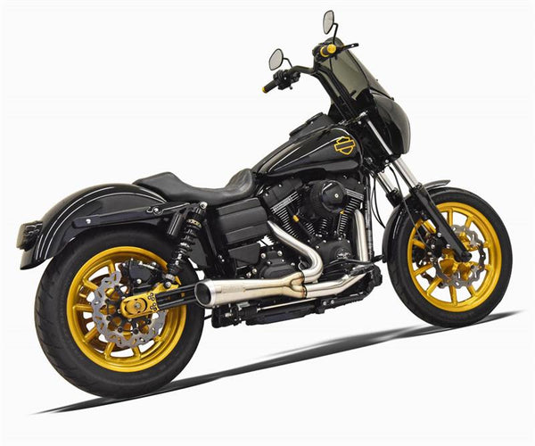 BASSANI XHAUST Road Rage Ripper 2 Into 1 for '06-'17 Dyna Stainless