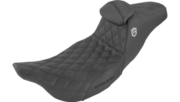 Saddlemen Pro Series SDC Performance Grip Seat With Driver's Backrest for 2008-2024 Touring Models