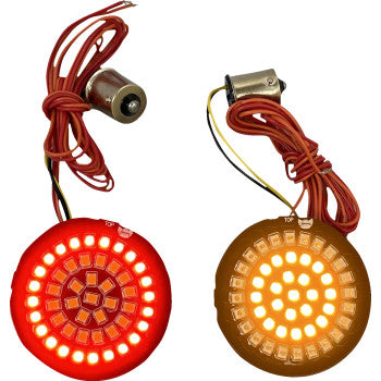 Custom Dynamics Genesis® 4 Dynamic Clusters2™ Amber/Red 1156 Rear LED Turn Signal Inserts