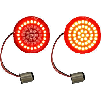 Custom Dynamics Genesis® 4 Red Ring Bullet Style LED Turn Signal Inserts