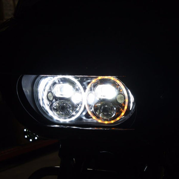 Custom Dynamics TruBEAM® LED Headlamp with Auxiliary Turn Signals for Road Glide Models