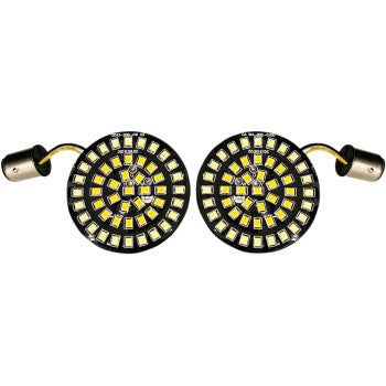 2Pcs Bullet Style 1157 White/Amber LED Turn Signal Inserts Fit Harley Davidson e 2Pcs Bullet Style 1157 White/Amber LED Turn Signal Inserts Fit Harley Davidson e