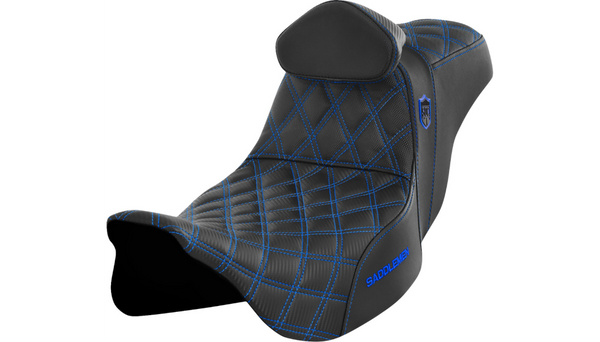 Saddlemen Pro Series SDC Performance Grip Seat With Driver's Backrest for 2008-2024 Touring Models