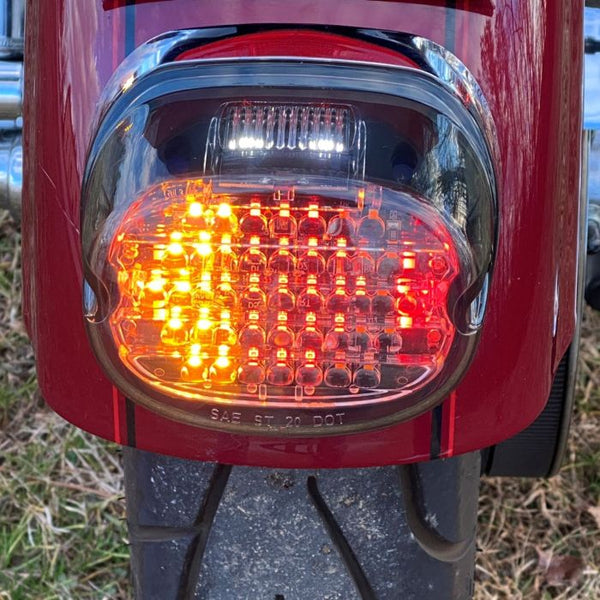 Custom Dynamics Integrated Low Profile LED Taillight with Auxiliary Turn Signals