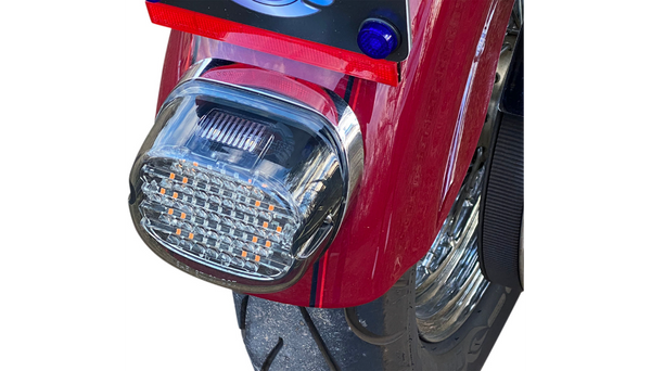Custom Dynamics Integrated Low Profile LED Taillight with Auxiliary Turn Signals