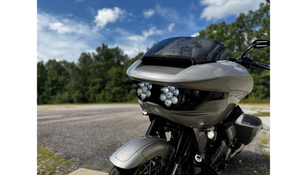 Custom Dynamics Shark Demon® 2 Dual Headlight Kit with Vented Speed Plates