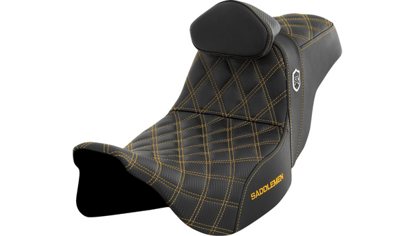 Saddlemen Pro Series SDC Performance Grip Seat With Driver's Backrest for 2008-2024 Touring Models