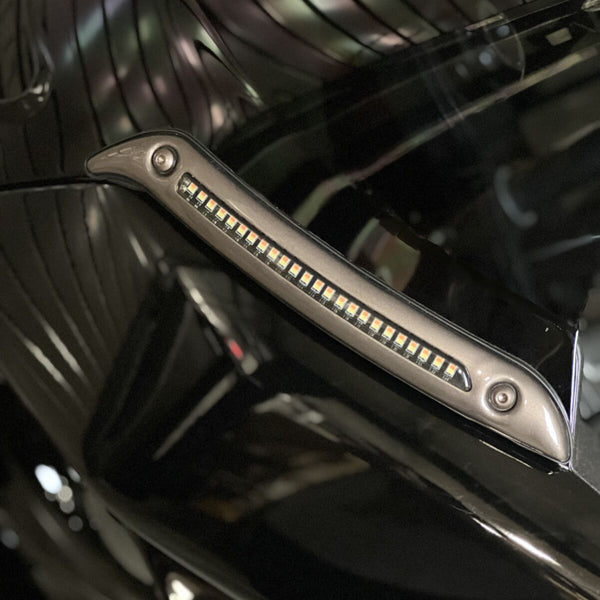 Custom Dynamics Softail Low Rider ST LED Windshield Trim
