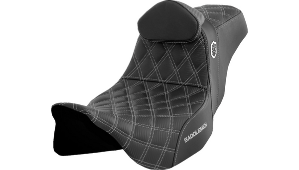 Saddlemen Pro Series SDC Performance Grip Seat With Driver's Backrest for 2008-2024 Touring Models