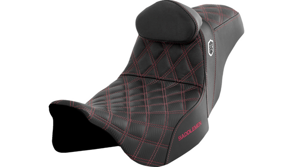 Saddlemen Pro Series SDC Performance Grip Seat With Driver's Backrest for 2008-2024 Touring Models
